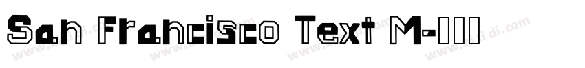 San Francisco Text M字体转换